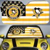 NHL Pittsburgh Penguins US Flag Style Car Sunshade