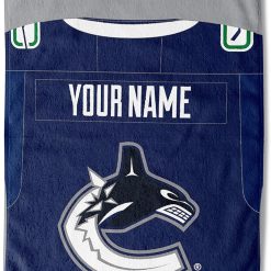 NHL Vancouver Canucks Custom Name Jersey Beach Towel