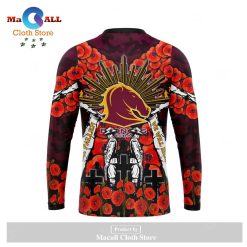 Alternative view of NRL Brisbane Broncos 2023 ANZAC Day Sweatshirt