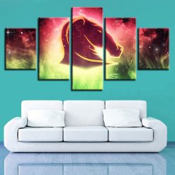 NRL Brisbane Broncos 5 Panel Canvas V3