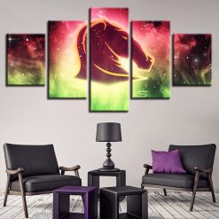 NRL Brisbane Broncos 5 Panel Canvas V3 - Image 2
