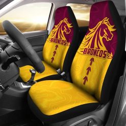 NRL Brisbane Broncos Aboriginal Car Seat Covers - Image 2
