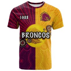 NRL Brisbane Broncos Aboriginal Patterns T-Shirt