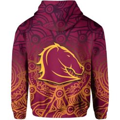 Alternative view of NRL Brisbane Broncos Aboriginal Pullover Hoodie