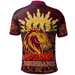 NRL Brisbane Broncos ANZAC Day Aboriginal Polo Shirt - Image 2