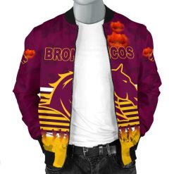 NRL Brisbane Broncos ANZAC Day Simple Style Bomber Jacket - Image 2