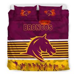 NRL Brisbane Broncos ANZAC Day Simple Style Maroon Doona Cover - Image 2