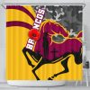 NRL Brisbane Broncos Camo Style Shower Curtain