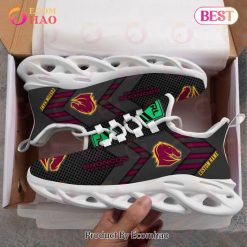 NRL Brisbane Broncos Custom Name Black Max Soul Shoes
