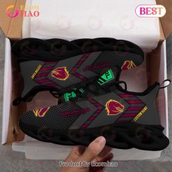Alternative view of NRL Brisbane Broncos Custom Name Black Max Soul Shoes