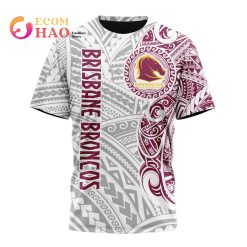 NRL Brisbane Broncos Custom Name Indigenous T-Shirt V10