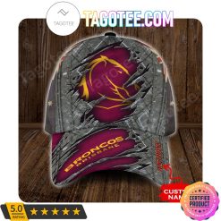 NRL Brisbane Broncos Custom Name Logo Classic Cap