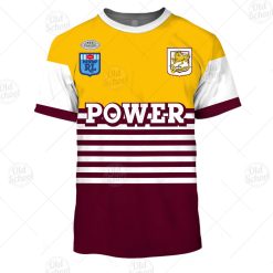 NRL Brisbane Broncos Custom Name Number 1988 NRL Vintage Retro Heritage Kids T-Shirt