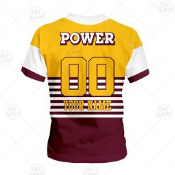 Alternative view of NRL Brisbane Broncos Custom Name Number 1988 NRL Vintage Retro Heritage Kids T-Shirt