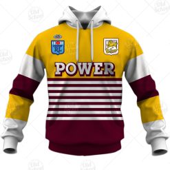 Alternative view of NRL Brisbane Broncos Custom Name Number 1988 Vintage Retro Jersey Pullover Hoodie