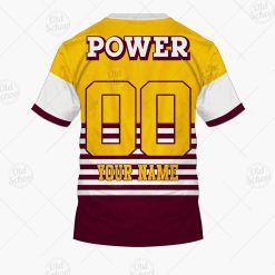 Alternative view of NRL Brisbane Broncos Custom Name Number 1988 Vintage Retro Jersey T-Shirt