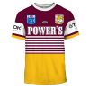 NRL Brisbane Broncos Custom Name Number 1992 Retro Jersey T-Shirt