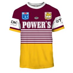 NRL Brisbane Broncos Custom Name Number 1992 Retro Jersey T-Shirt
