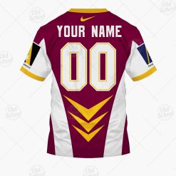 Alternative view of NRL Brisbane Broncos Custom Name Number 1997 Vintage Retro Jersey T-Shirt