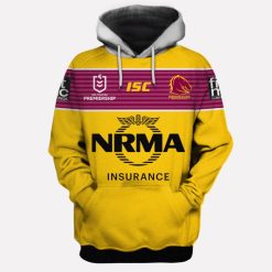 NRL Brisbane Broncos Custom Name Number 2019 Away Jersey Pullover Hoodie