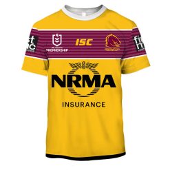 NRL Brisbane Broncos Custom Name Number 2019 Away Jersey T-Shirt