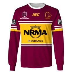 NRL Brisbane Broncos Custom Name Number 2019 Home Jersey Sweatshirt