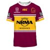 NRL Brisbane Broncos Custom Name Number 2019 Home Jersey T-Shirt