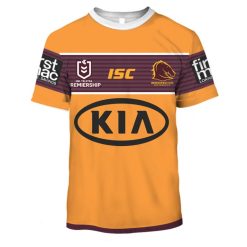 NRL Brisbane Broncos Custom Name Number 2020 Away Jersey T-Shirt