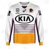 NRL Brisbane Broncos Custom Name Number 2021 Away Jersey Sweatshirt