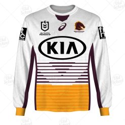NRL Brisbane Broncos Custom Name Number 2021 Away Jersey Sweatshirt