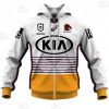 NRL Brisbane Broncos Custom Name Number 2021 Away Jersey Zip Up Hoodie