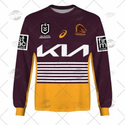 NRL Brisbane Broncos Custom Name Number 2022 Heritage Jersey Sweatshirt