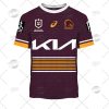 NRL Brisbane Broncos Custom Name Number 2022 Home Jersey T-Shirt