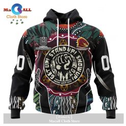 NRL Brisbane Broncos Custom Name Number 2022 NAIDOC Week Pullover Hoodie V2