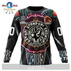 NRL Brisbane Broncos Custom Name Number 2022 NAIDOC Week Sweatshirt V2