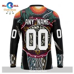 Alternative view of NRL Brisbane Broncos Custom Name Number 2022 NAIDOC Week Sweatshirt V2