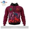 NRL Brisbane Broncos Custom Name Number 2023 ANZAC Day Jersey Zip Up Hoodie