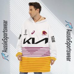 NRL Brisbane Broncos Custom Name Number 2023 Away Jersey Fleece Oodie