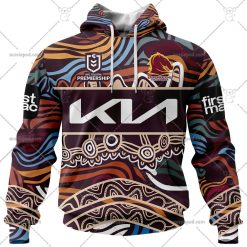 NRL Brisbane Broncos Custom Name Number 2023 Indigenous Jersey Pullover Hoodie