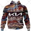 NRL Brisbane Broncos Custom Name Number 2023 Indigenous Jersey Zip Up Hoodie