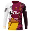 NRL Brisbane Broncos Custom Name Number 2023 Mix Jersey Sweatshirt V2
