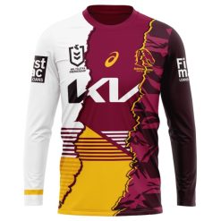 NRL Brisbane Broncos Custom Name Number 2023 Mix Jersey Sweatshirt V2