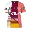 NRL Brisbane Broncos Custom Name Number 2023 Mix Jersey T-Shirt