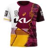 NRL Brisbane Broncos Custom Name Number 2023 Mix Jersey T-Shirt V2