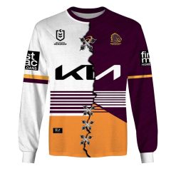 NRL Brisbane Broncos Custom Name Number 2023 Mix Jersey V3 Sweatshirt