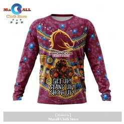 NRL Brisbane Broncos Custom Name Number 2023 NAIDOC Week Sweatshirt