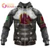 NRL Brisbane Broncos Custom Name Number Armor Zip Up Hoodie