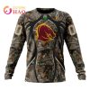 NRL Brisbane Broncos Custom Name Number Camo Sweatshirt V2