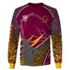 NRL Brisbane Broncos Custom Name Number Fishing T59 Sweatshirt