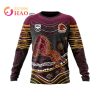 NRL Brisbane Broncos Custom Name Number Indigenous Mascot Sweatshirt